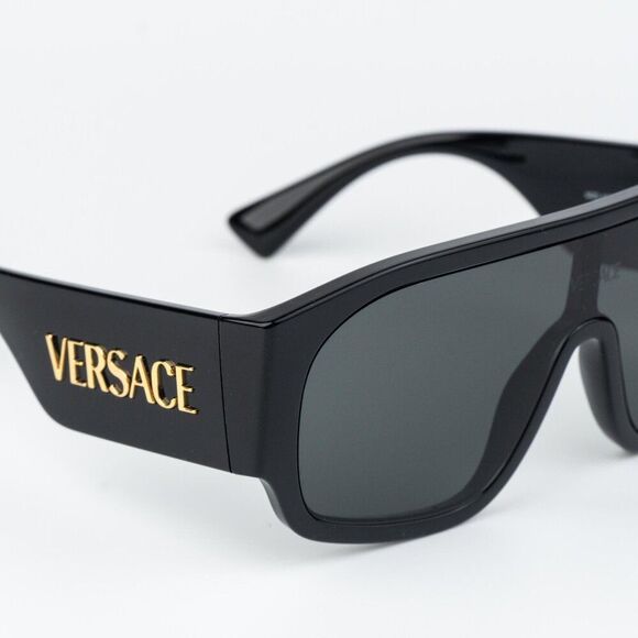 Versace Women Sunglasses Black Dark Grey Pilot VE4439 GB1/87 NEW AUTHENTIC main image 4